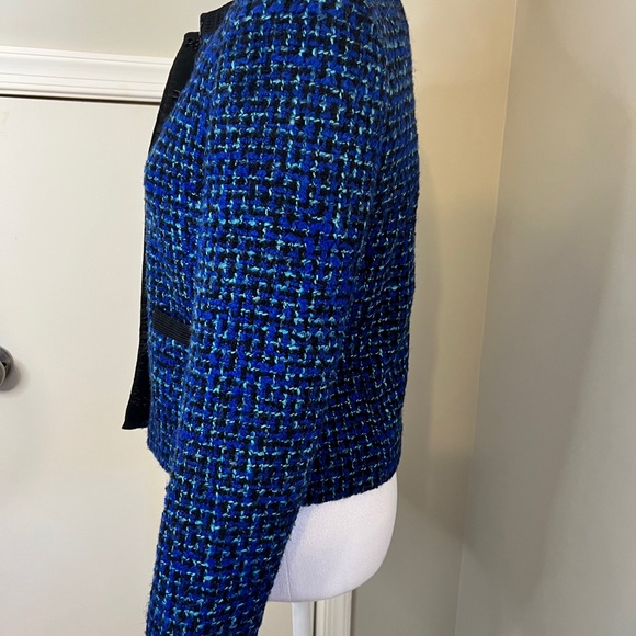 J. Crew Blue and Black Tweed Blazer - Picture 4 of 11